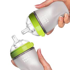 Comotomo Baby Bottle, Green, 8 Ounce